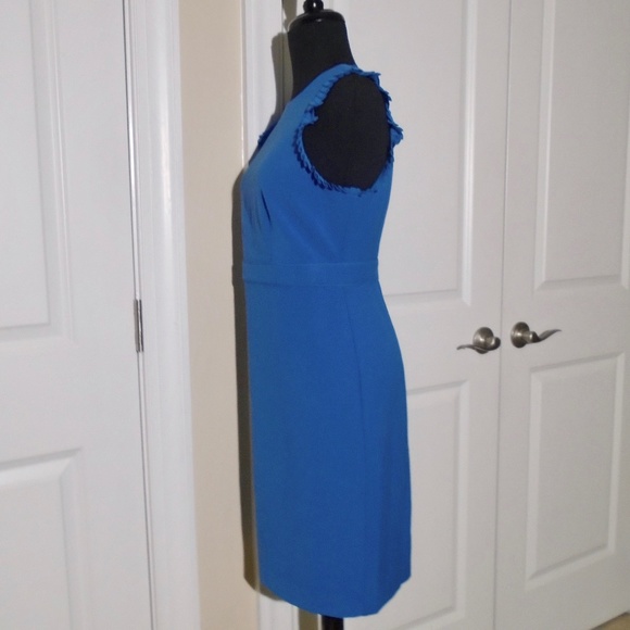 ANN TAYLOR NWT Blue Doubleweave Sheath Dress 6P - Picture 7 of 9